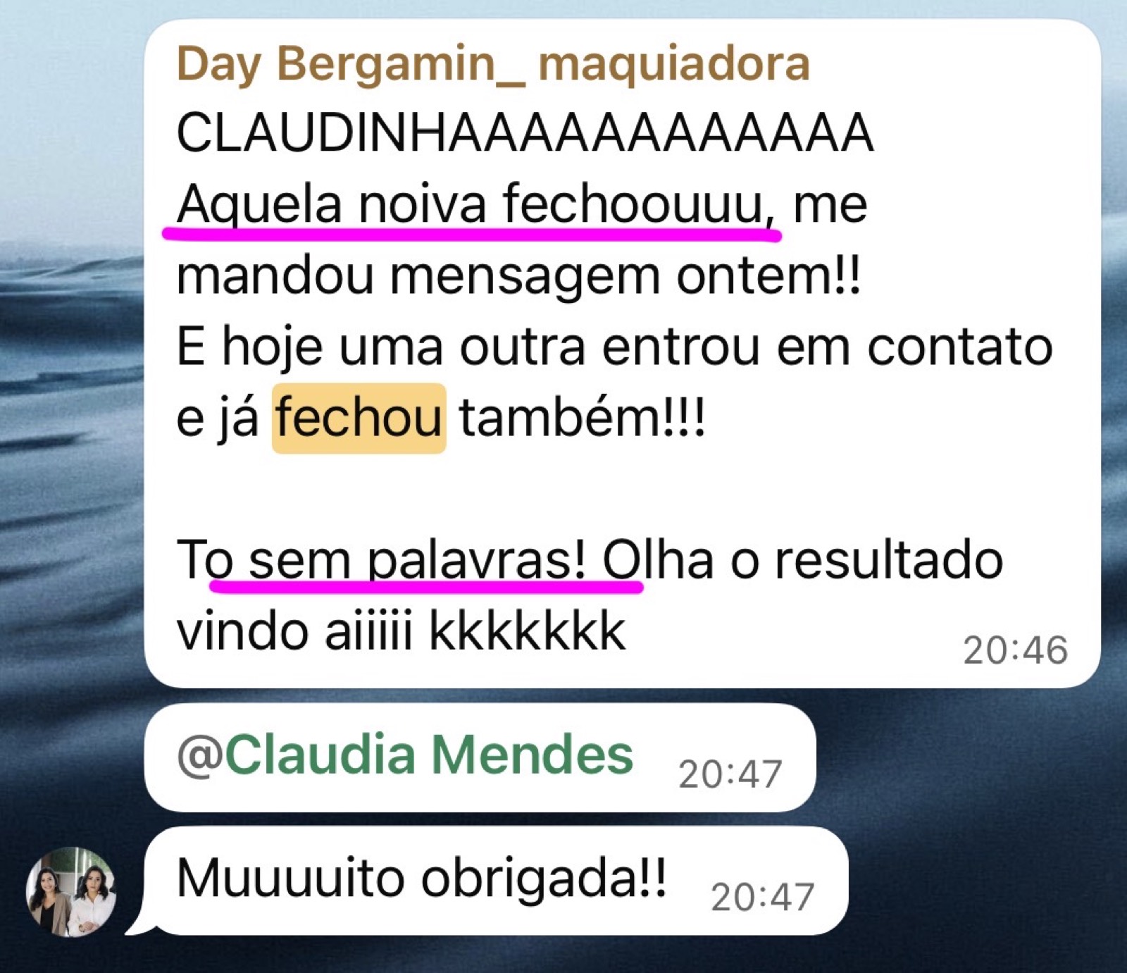 Dayara Bergamin: fechando noivas em sequência