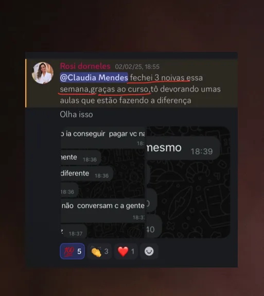 Rosi Dornelles — fechou 3 noivas em uma semana
